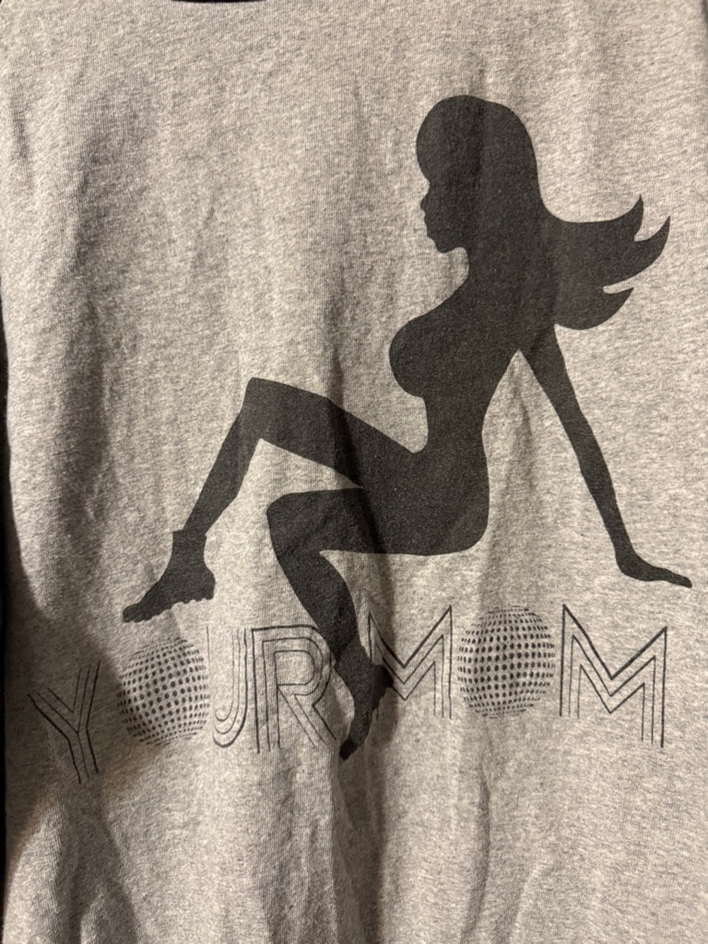 Gray Graphic Women’s Tee with Silhouette